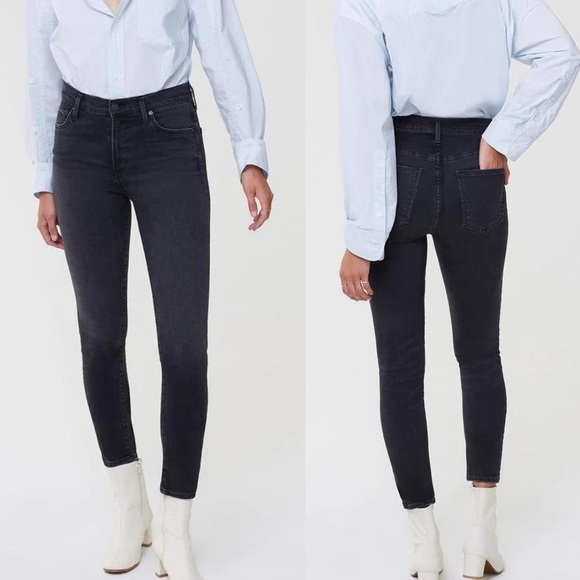 Citizens of Humanity Rocket Ankle Skinny Black Wash Jeans - Picture 9 of 10